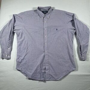 RALPH LAUREN BUTTON DOWN SHIRT YARMOUTH 100% COTTON